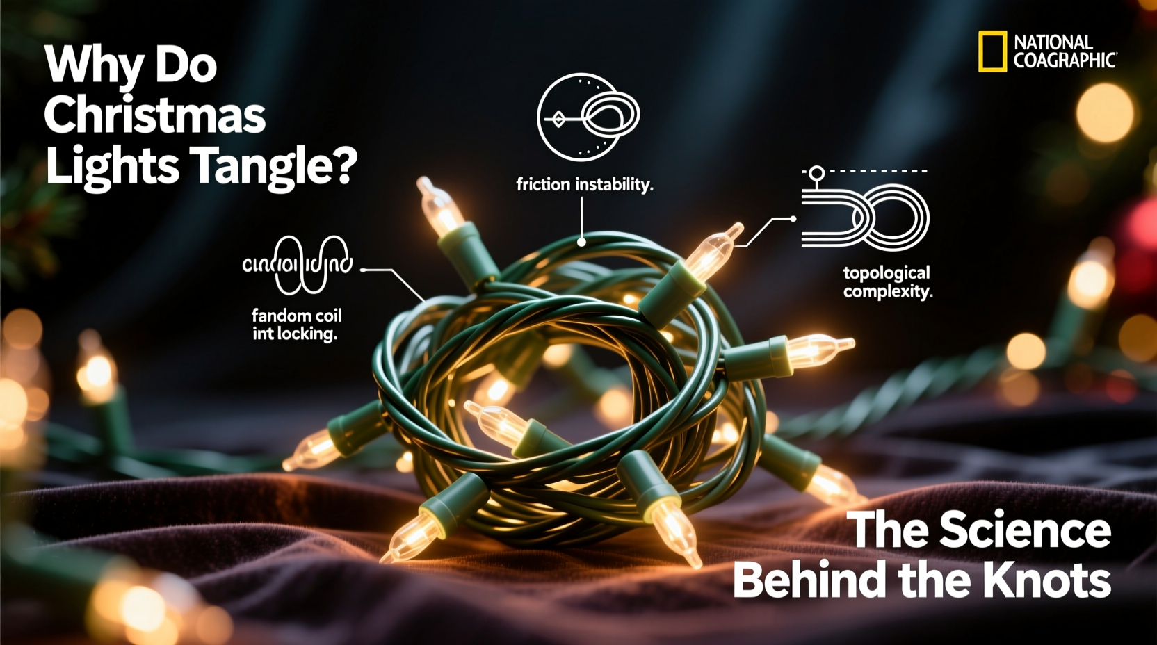 why do christmas lights tangle so easily science of cord knots explained