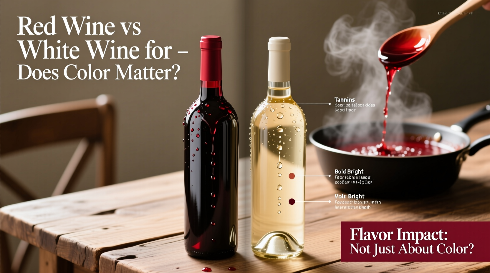 red wine vs white wine for cooking does the color really affect the flavor or is it overrated