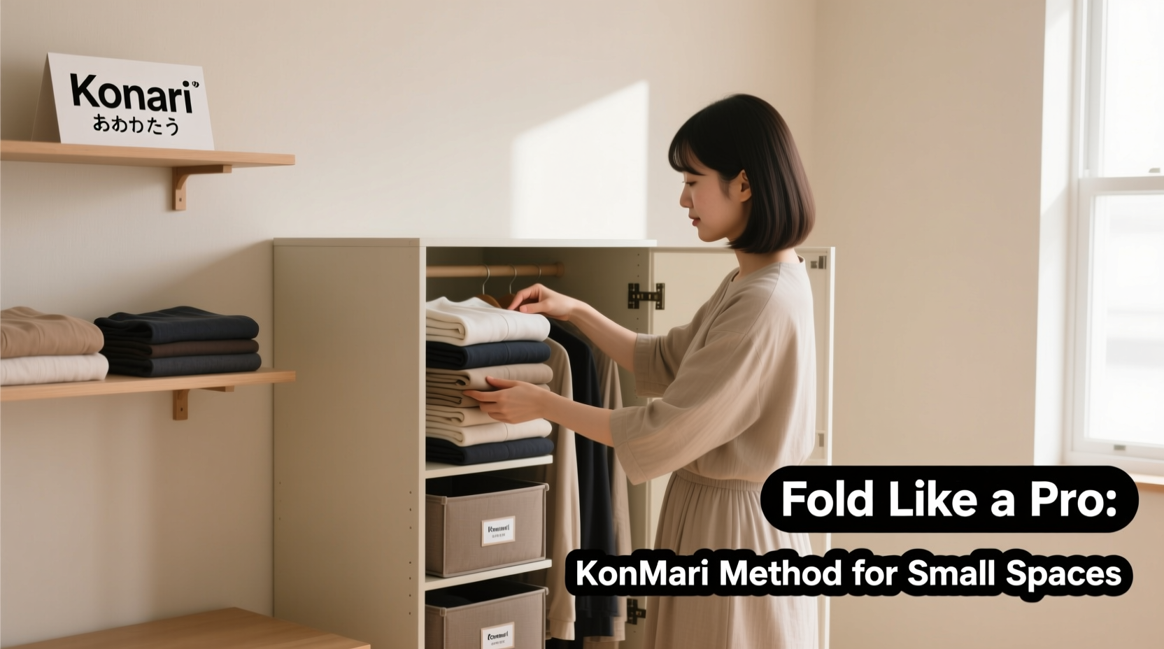 how to fold clothes like a pro using the konmari method for small spaces