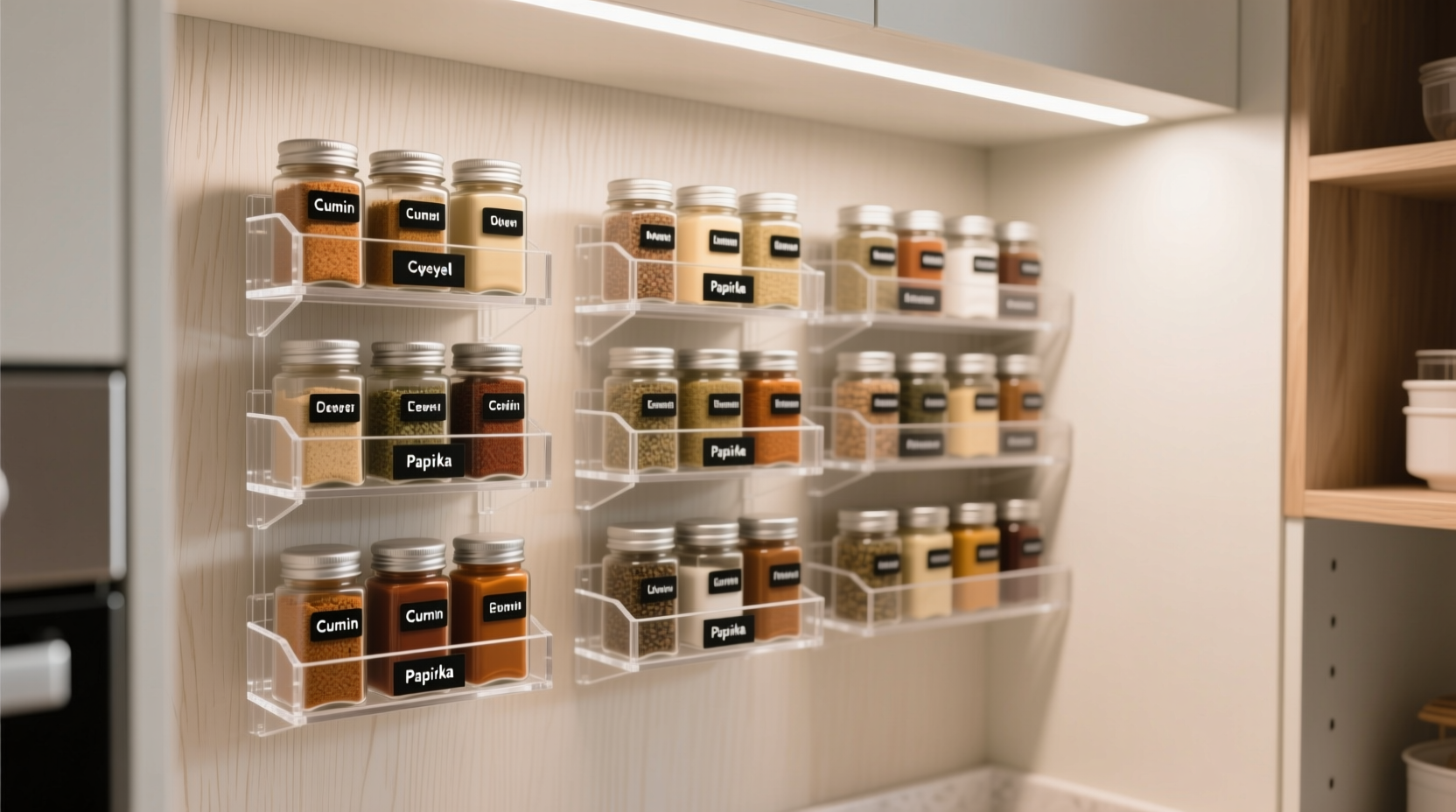 how to organize a small pantry so you can actually see all your spices