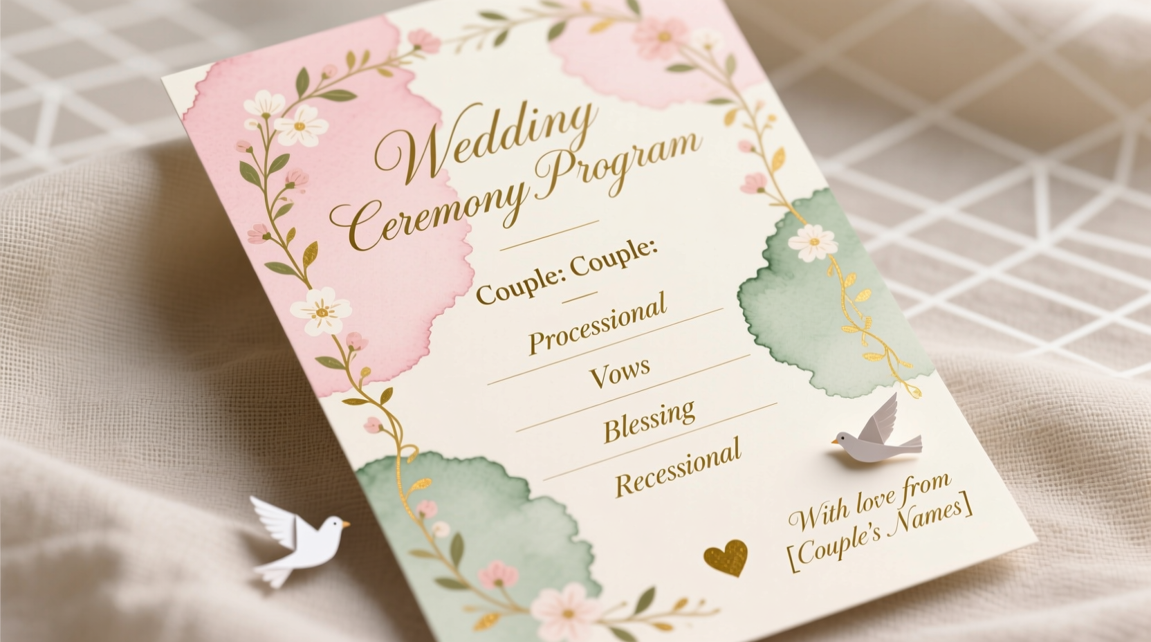 do it yourself wedding ceremony programs