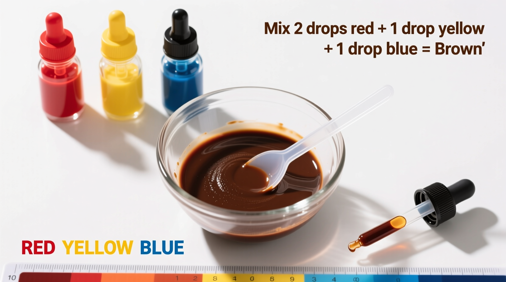 how to make brown out of food coloring