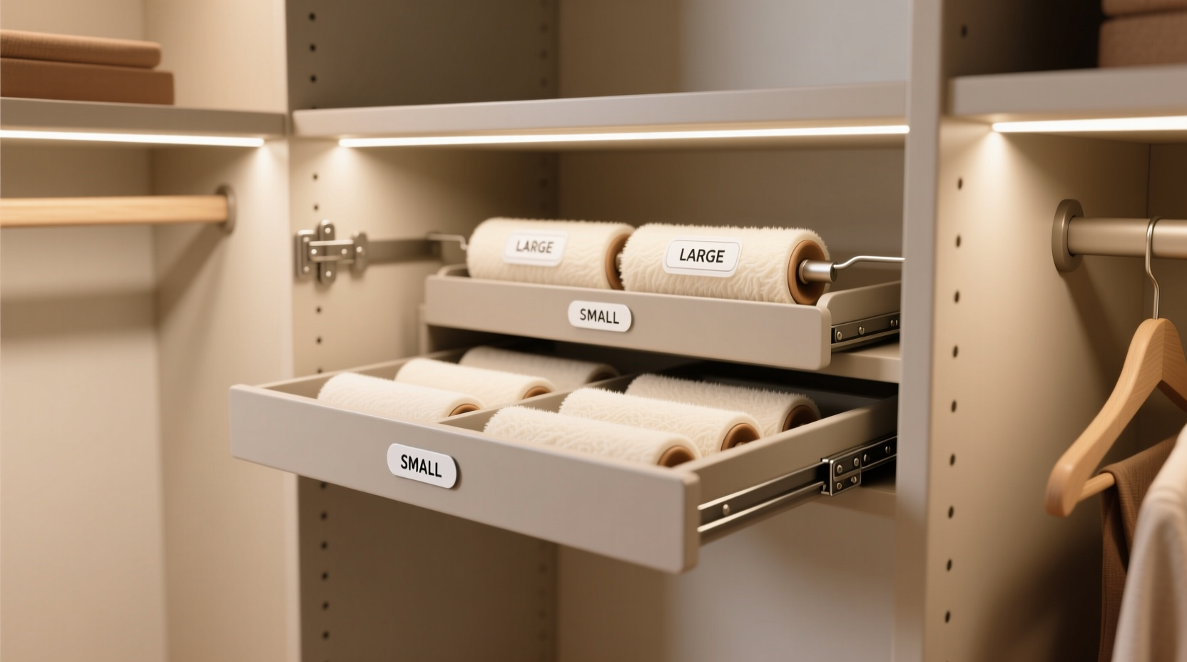 closet organization tips for pet hair rollers