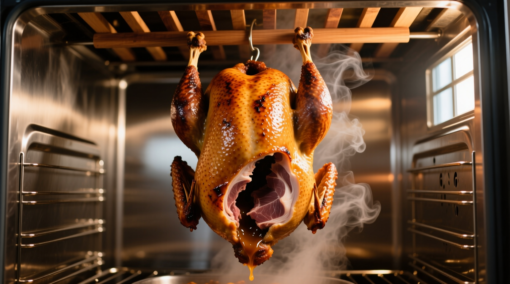roast your turkey upside down for the first half hour t