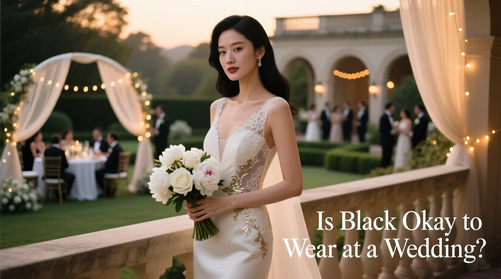 is black okay to wear at a wedding
