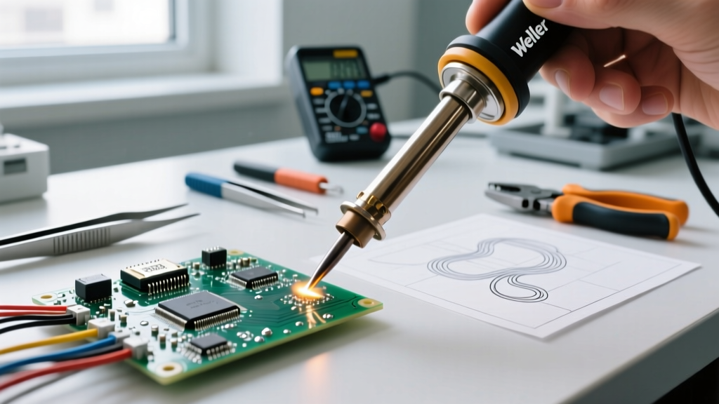 Mastering PCB and Wire Work with a Weller 25 Watt Soldering Iron