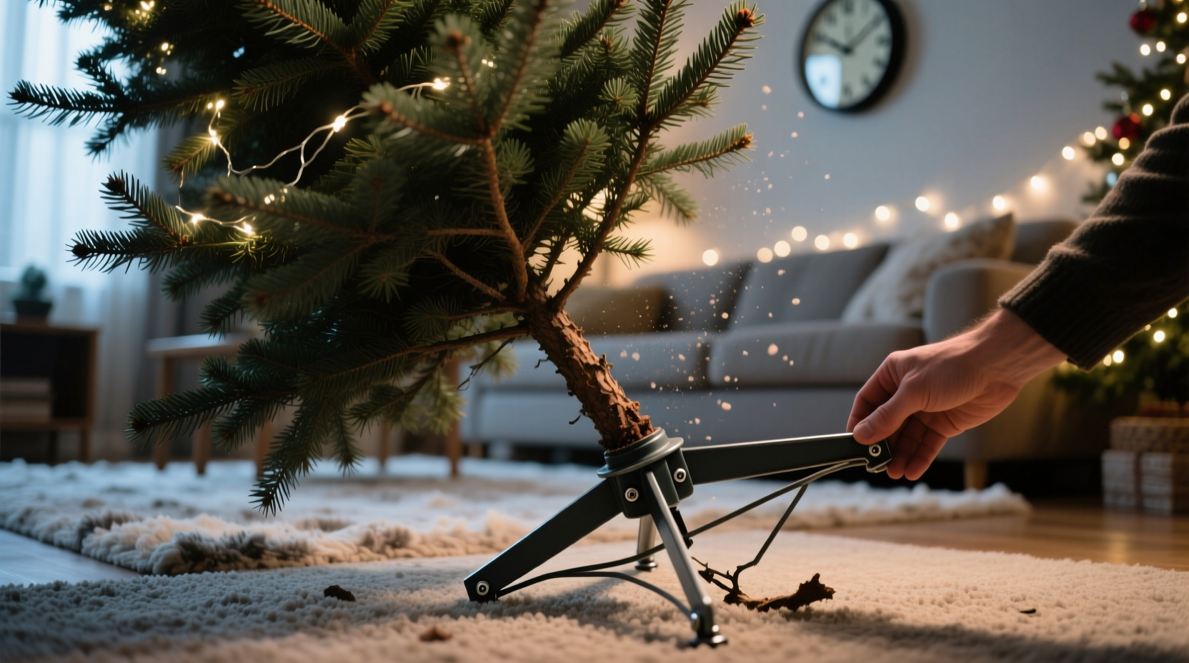 why does my christmas tree tilt to one side fixing stand issues