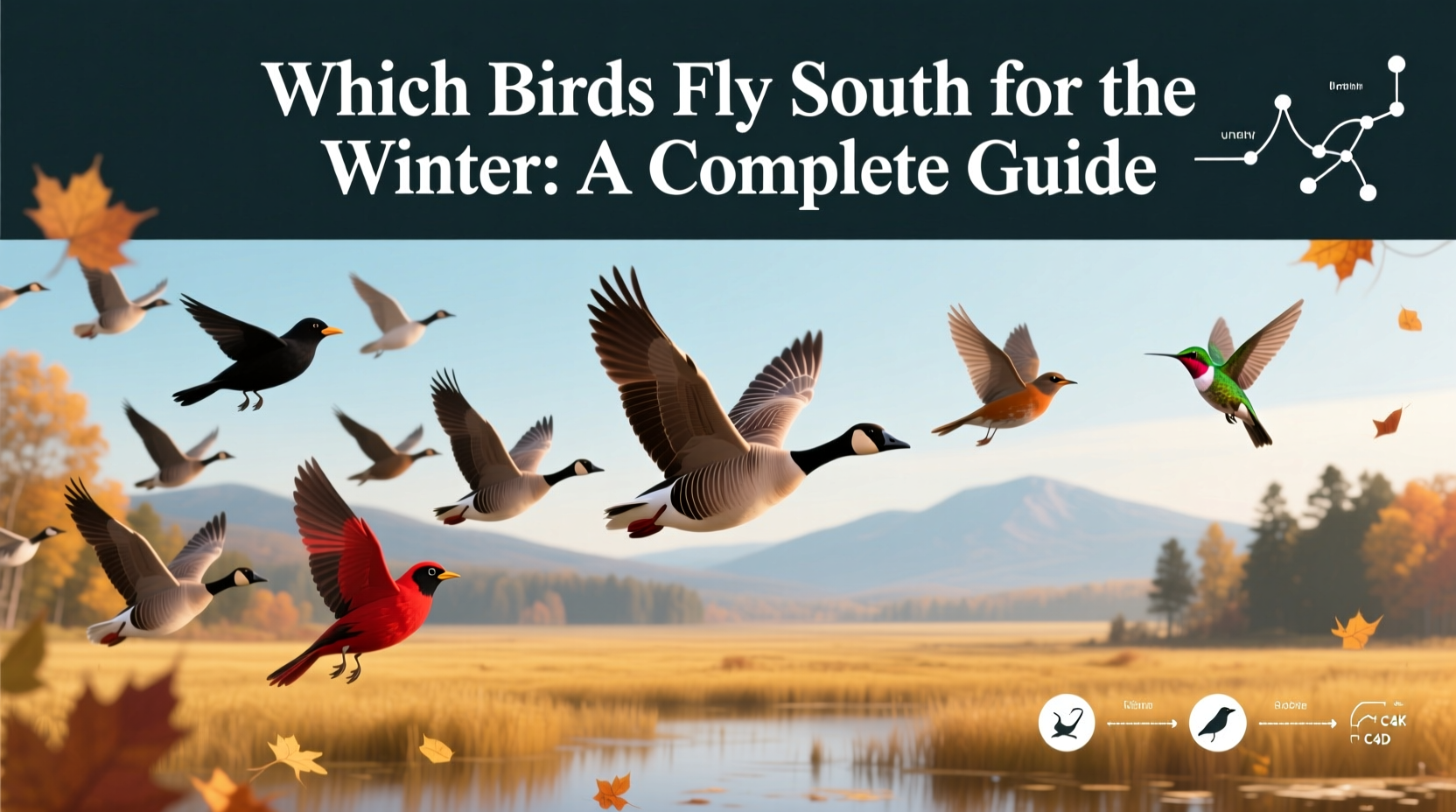 which birds fly south for the winter