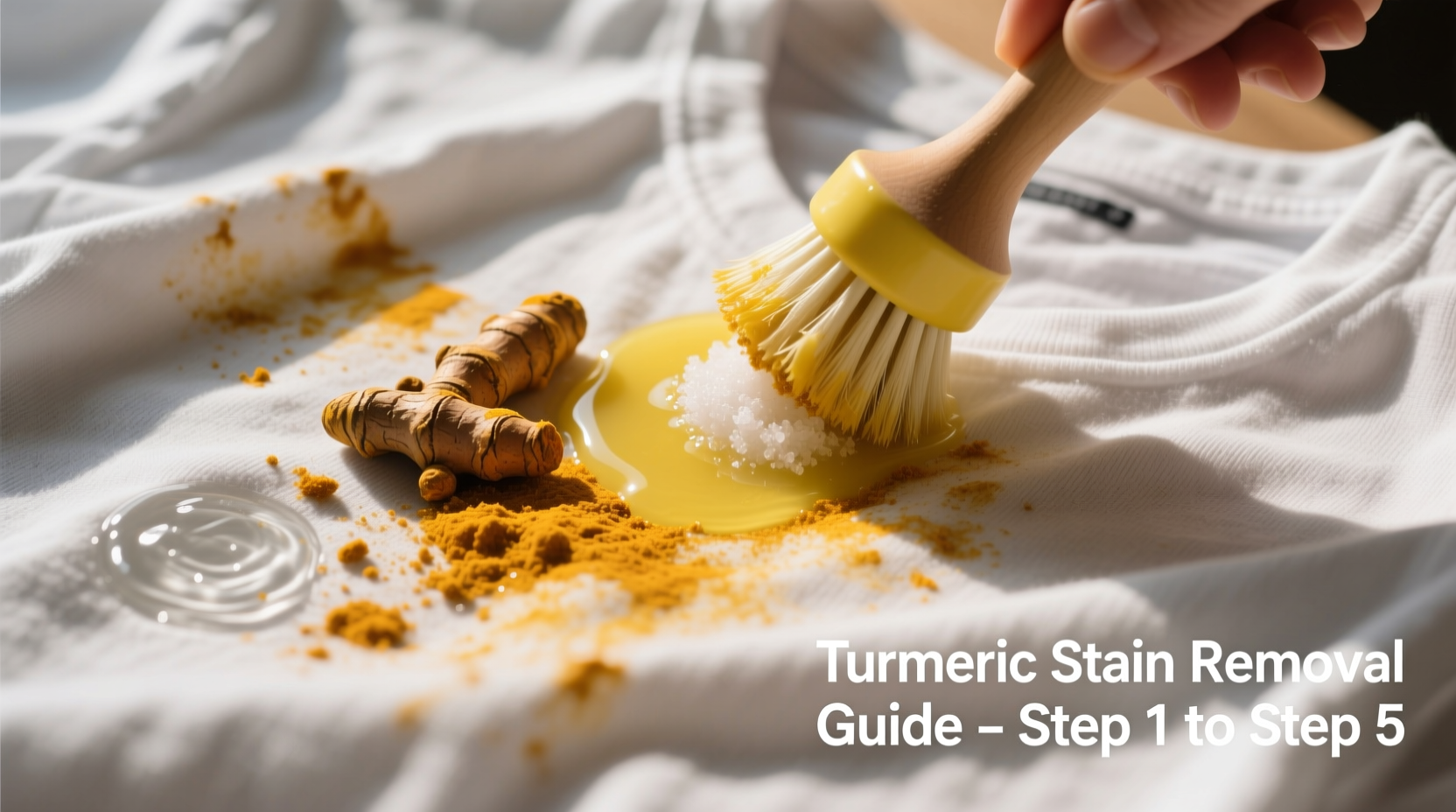 Kurkuma-Fleck-Entfernung Schritt-für-Schritt