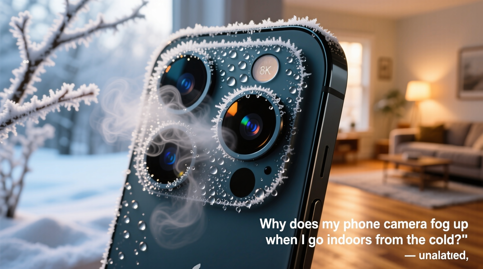 why does my phone camera fog up when i go indoors from the cold