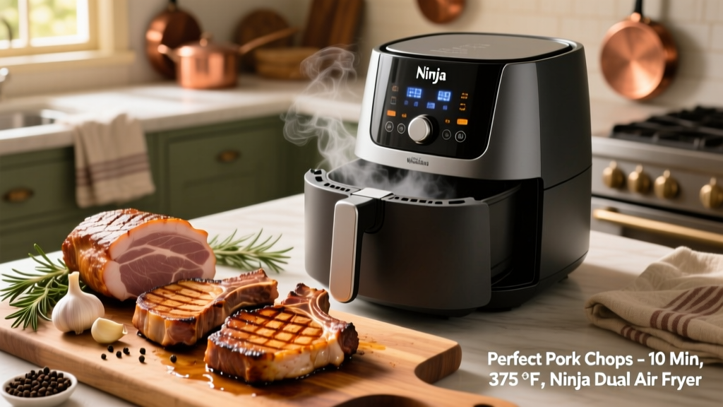 Perfect Pork Chops in Ninja Dual Air Fryer