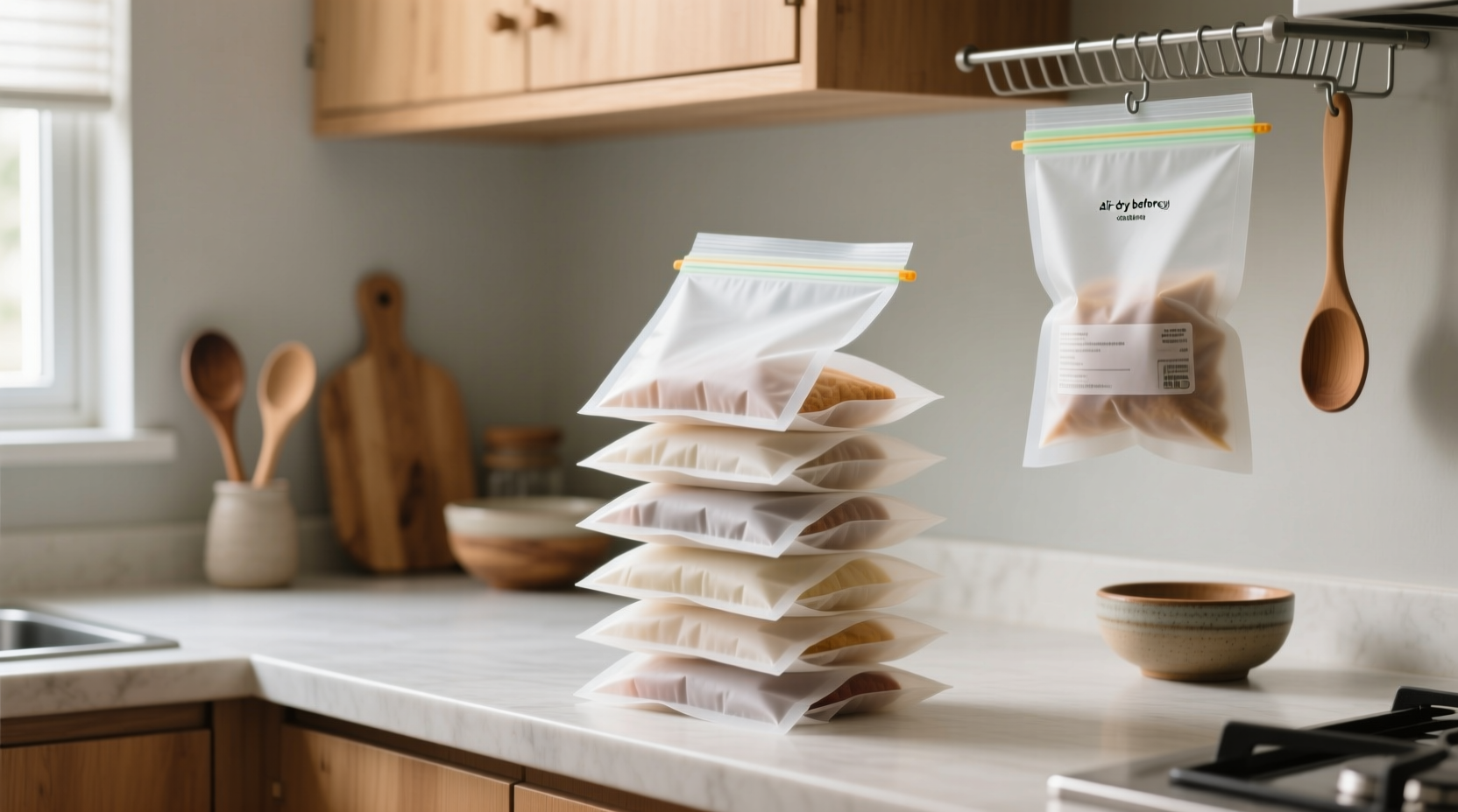 closet organization tips for silicone food bags