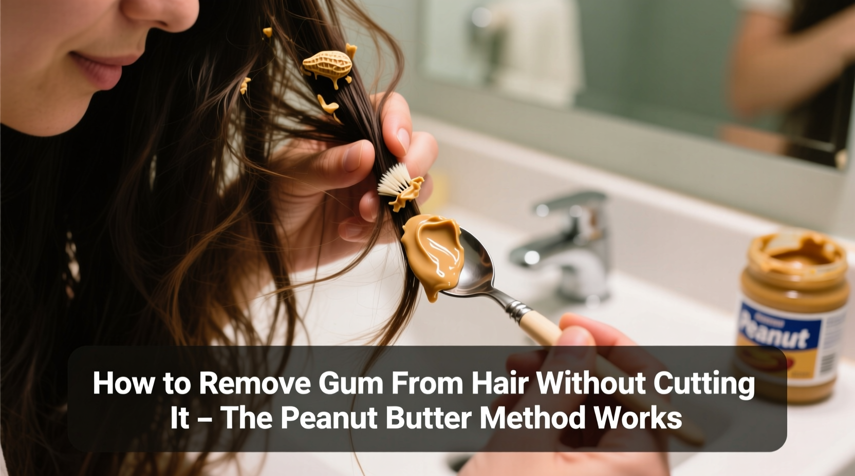how to remove gum from hair without cutting it peanut butter method works