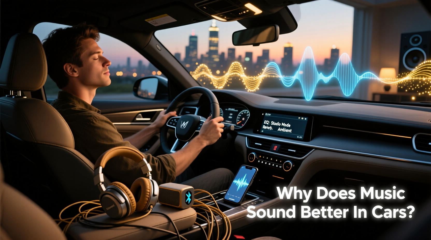 why does music sound better in cars and can you replicate it at home