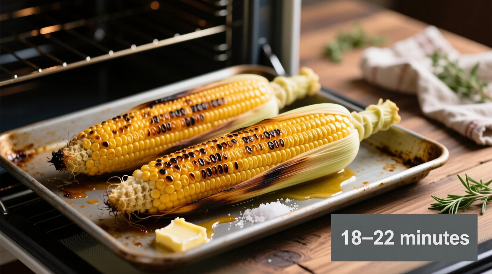 how long to cook corn in the oven