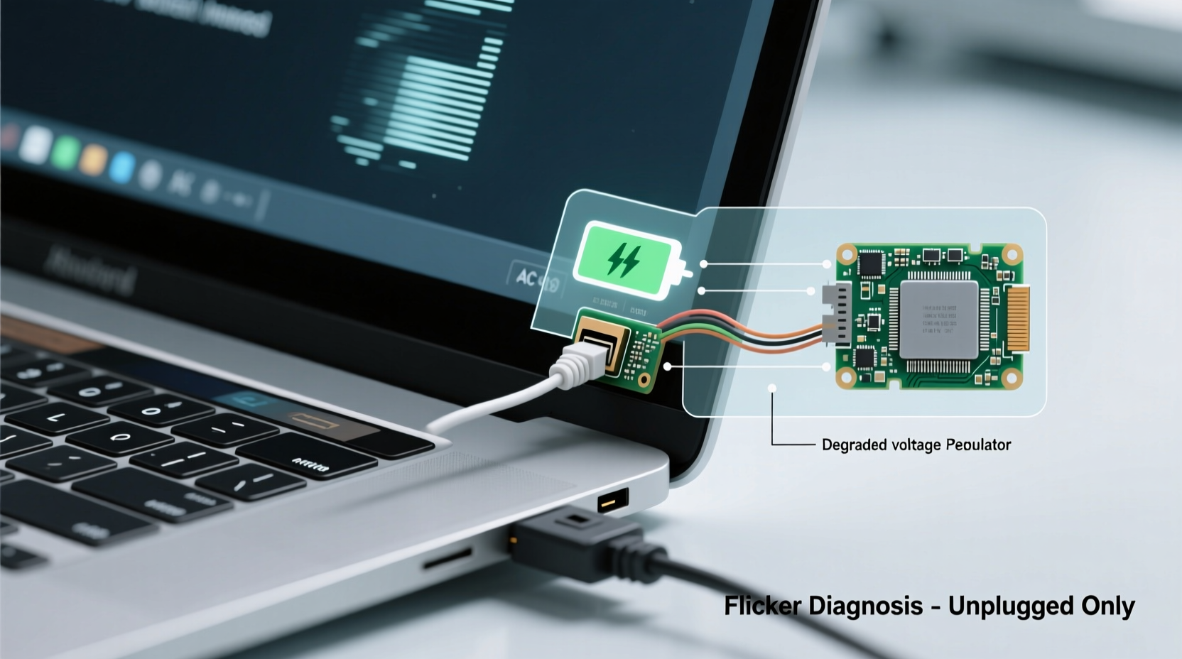 why does my laptop screen flicker only when unplugged quick diagnostics