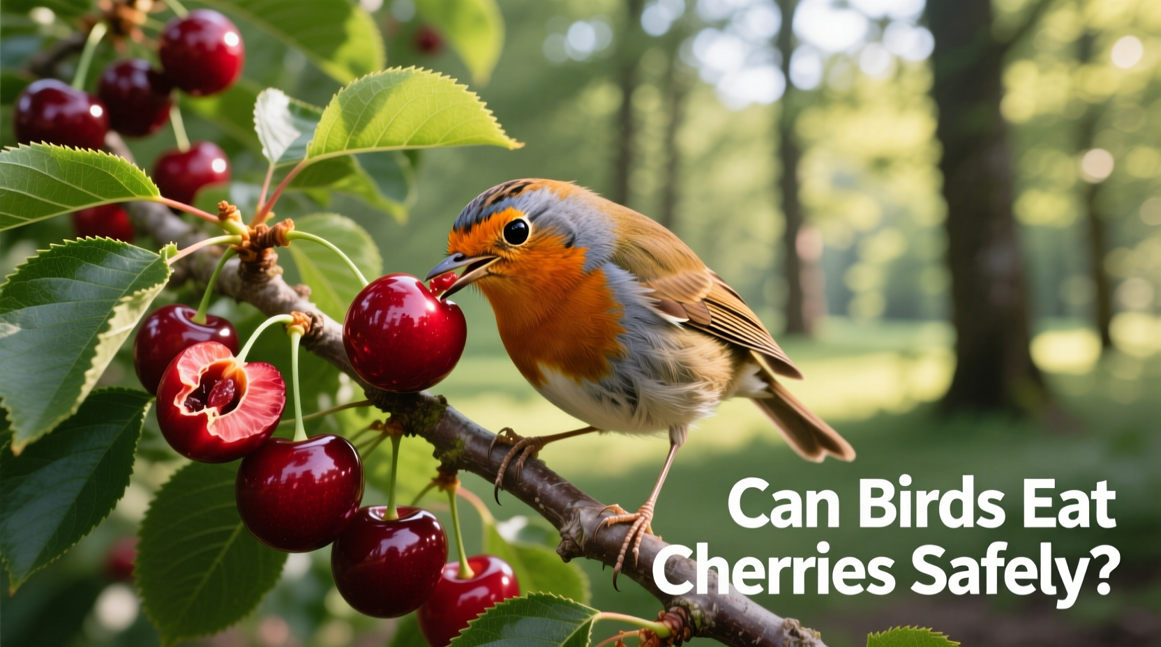 can birds eat cherries