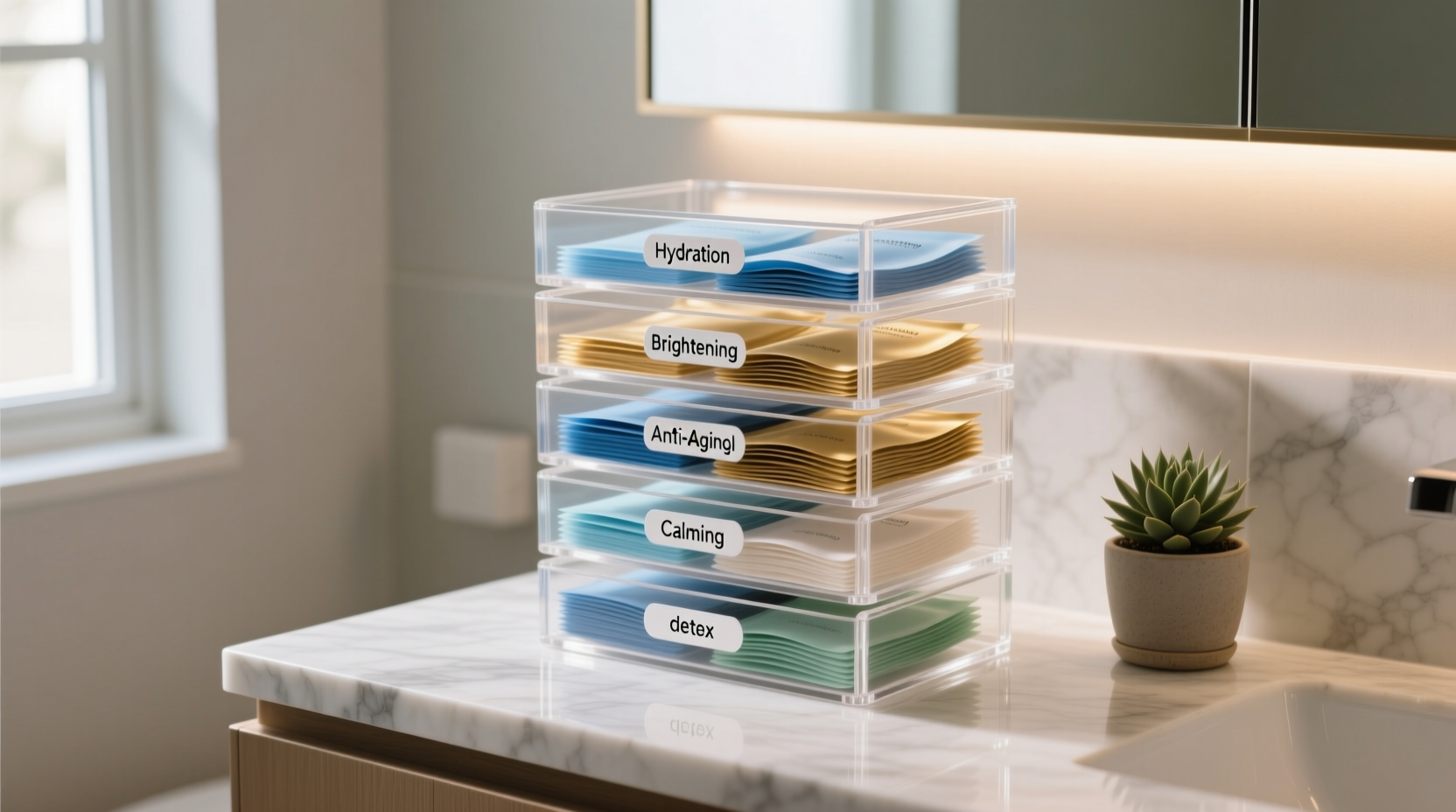 closet organization tips for beauty masks