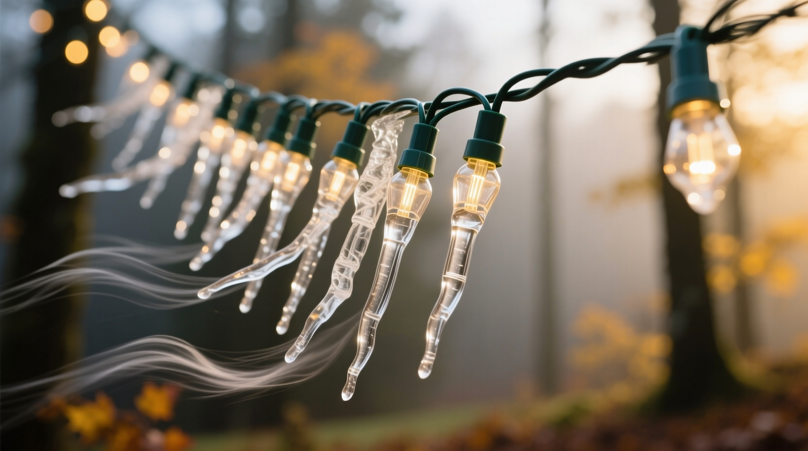 why do icicle lights sway more in wind than regular string lights