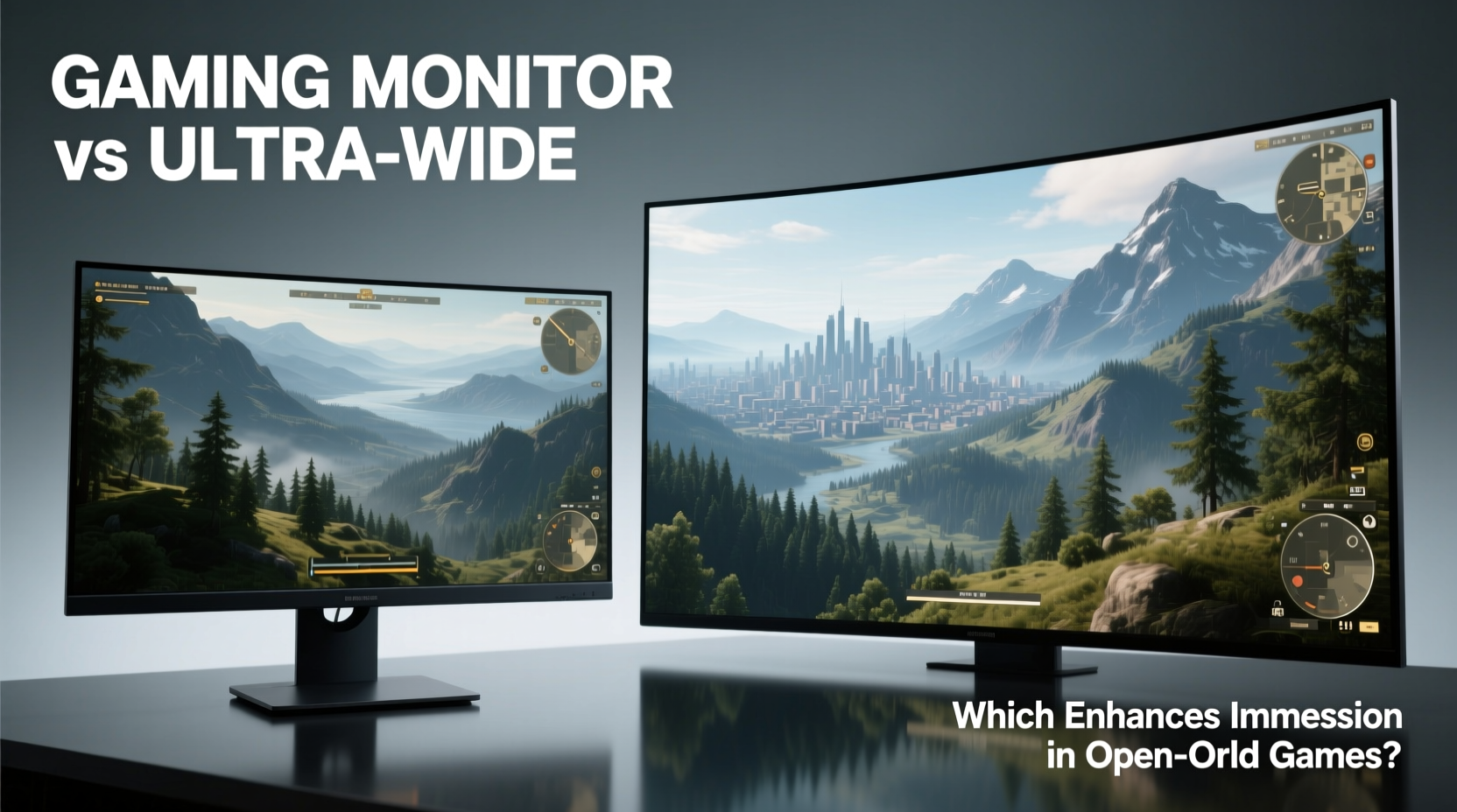 gaming monitor vs ultrawide which enhances immersion in open world games
