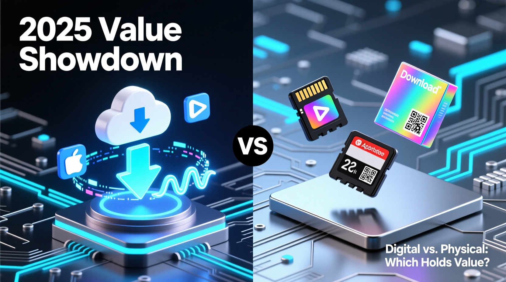 digital downloads vs physical cartridges which format holds value better in 2025