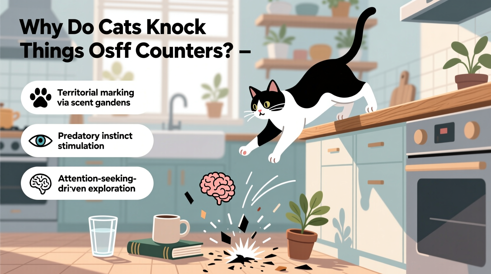 why does my cat knock things off counters behavioral insights