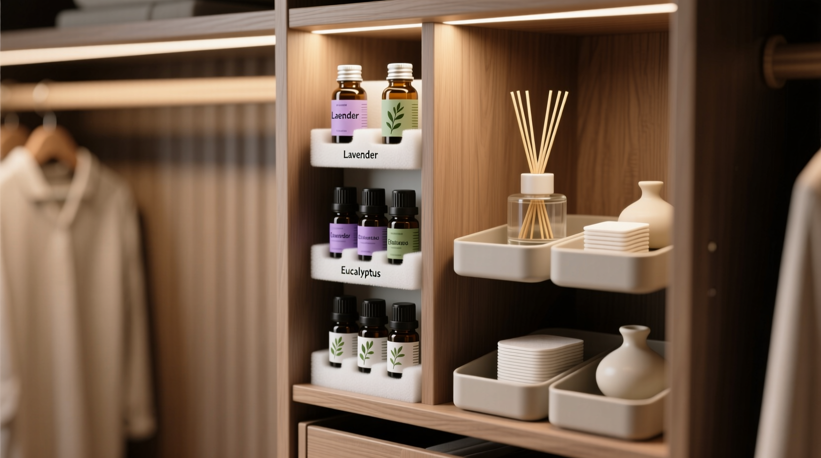 closet organization tips for essential oil storage