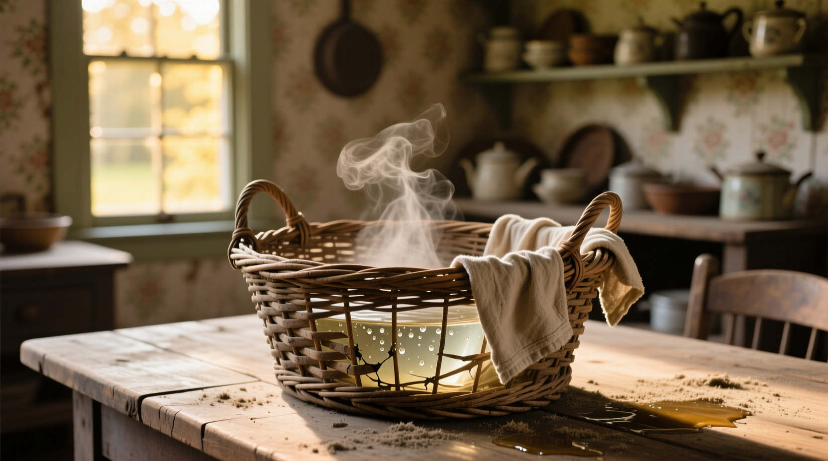 eco friendly cleaning wicker basket mold prevention