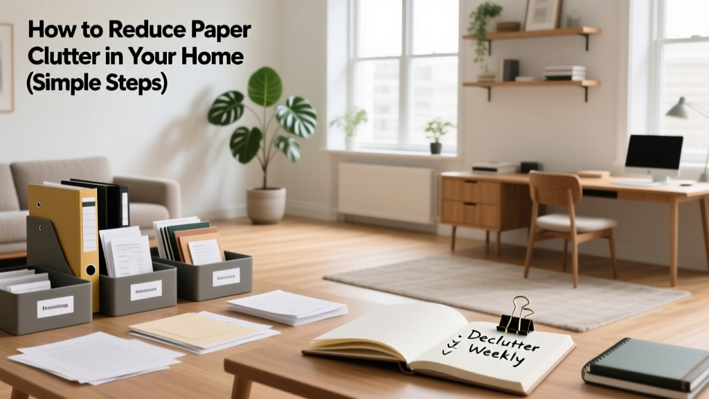 How to Reduce Paper Clutter in Your Home (Simple Steps)