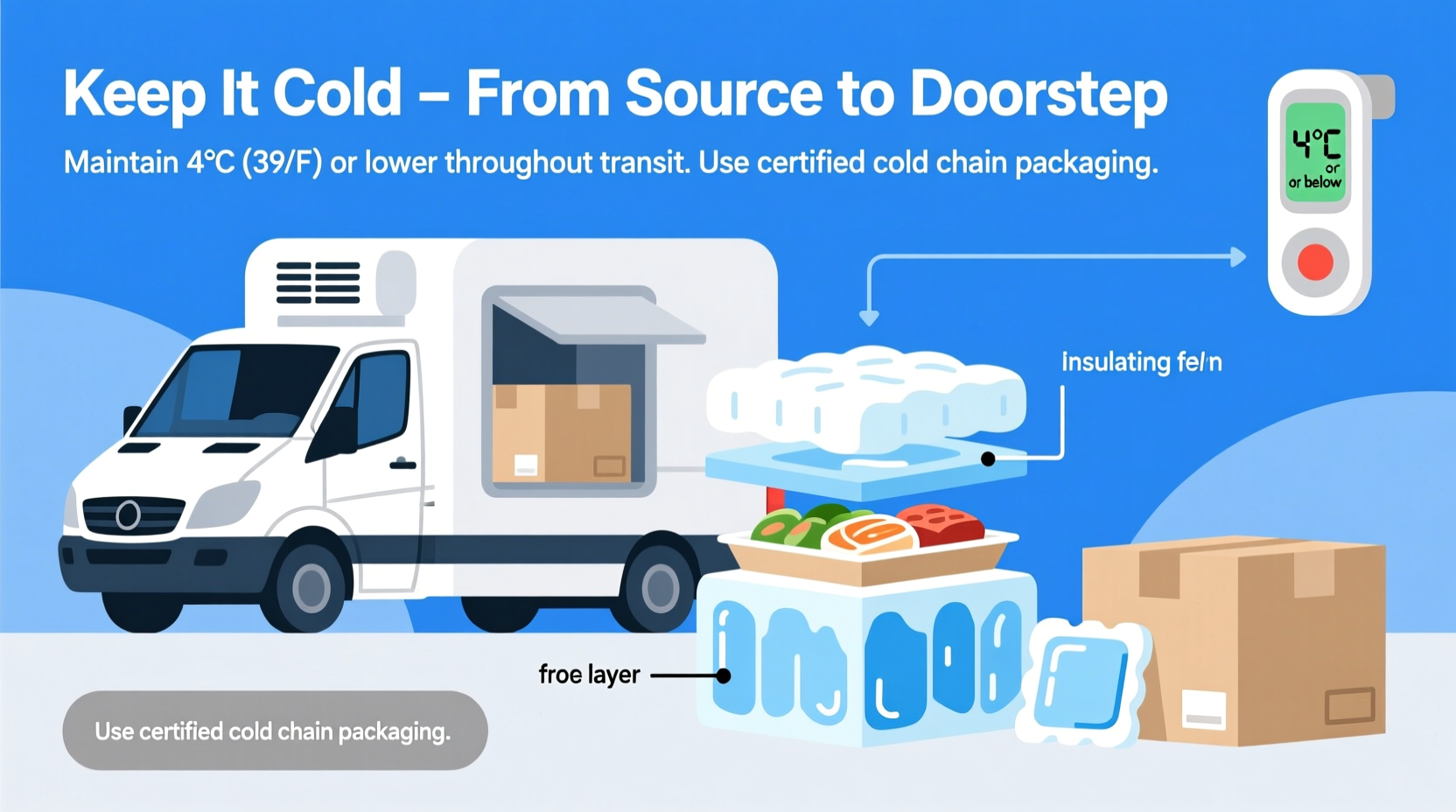 how to ship cold food