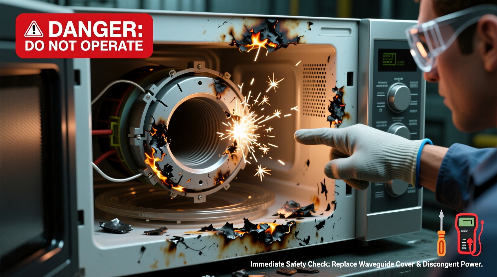 why is my microwave sparking and how to fix it before it becomes dangerous