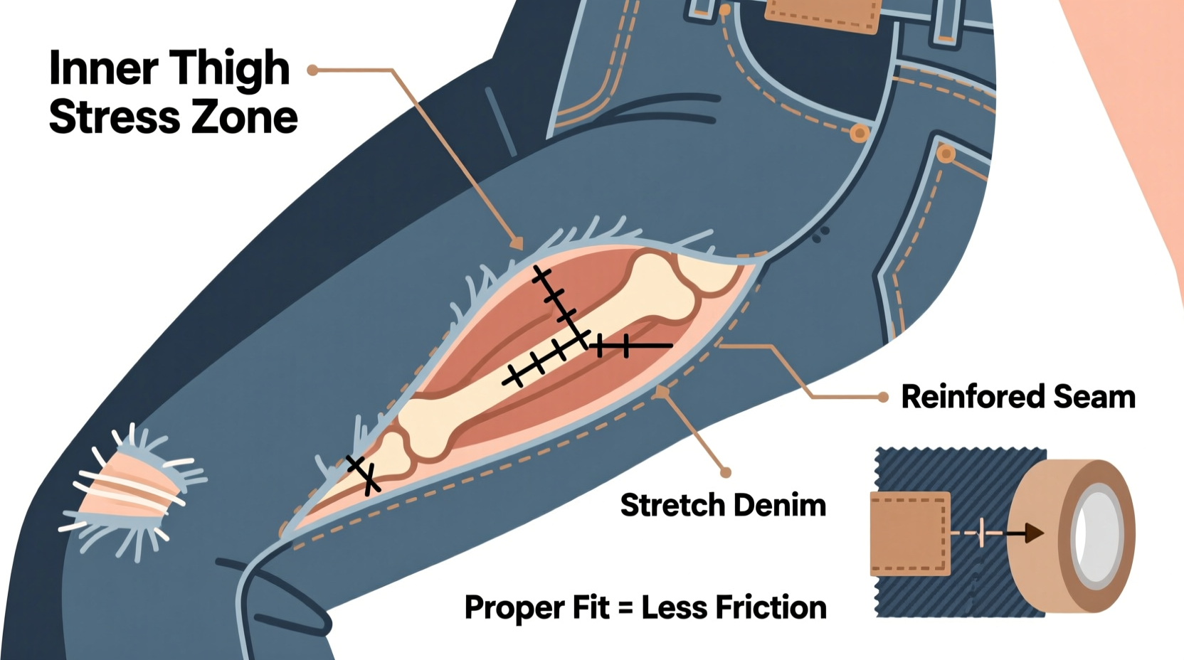 why do my jeans rip in the inner thigh preventative measures and fixes