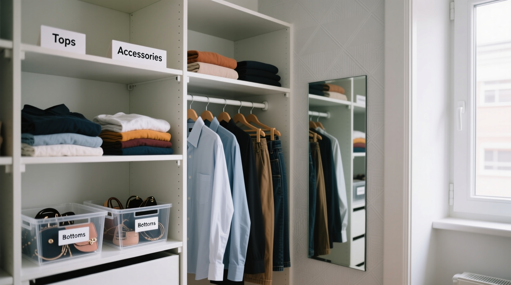 how to organize a tiny closet so everything fits without chaos