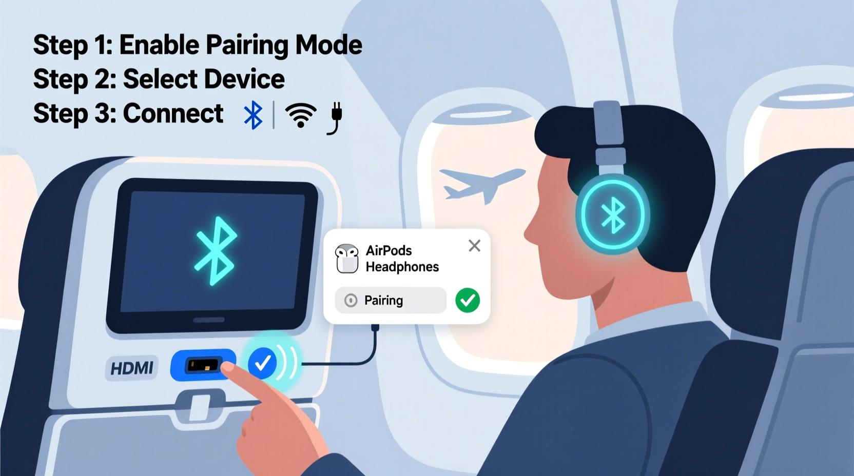 How To Connect Wireless Headphones To Inflight Entertainment Systems Easily