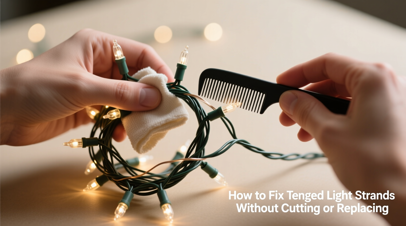 how to fix tangled light strands without cutting or replacing the whole string