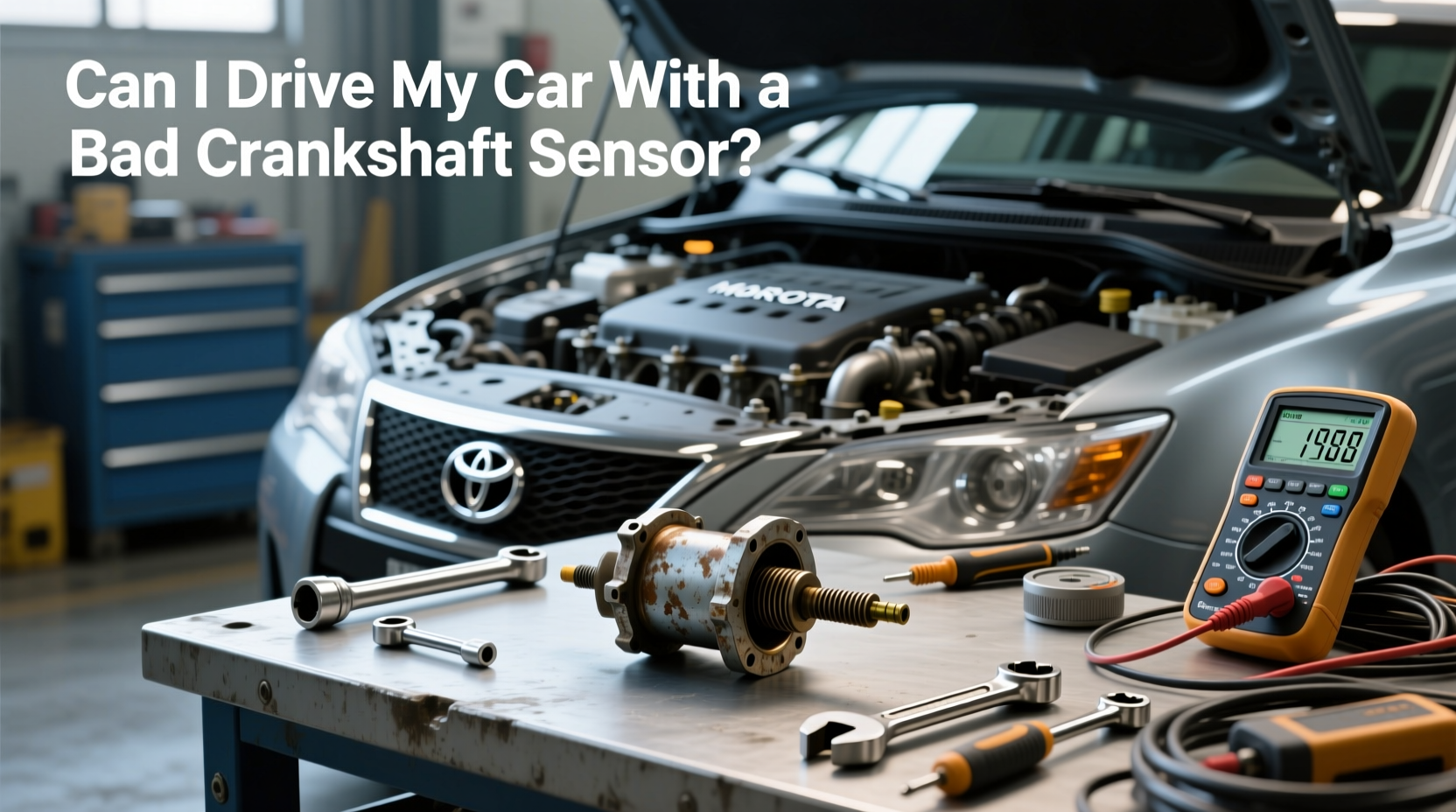 Toyota Mark X crankshaft position sensor location and housing