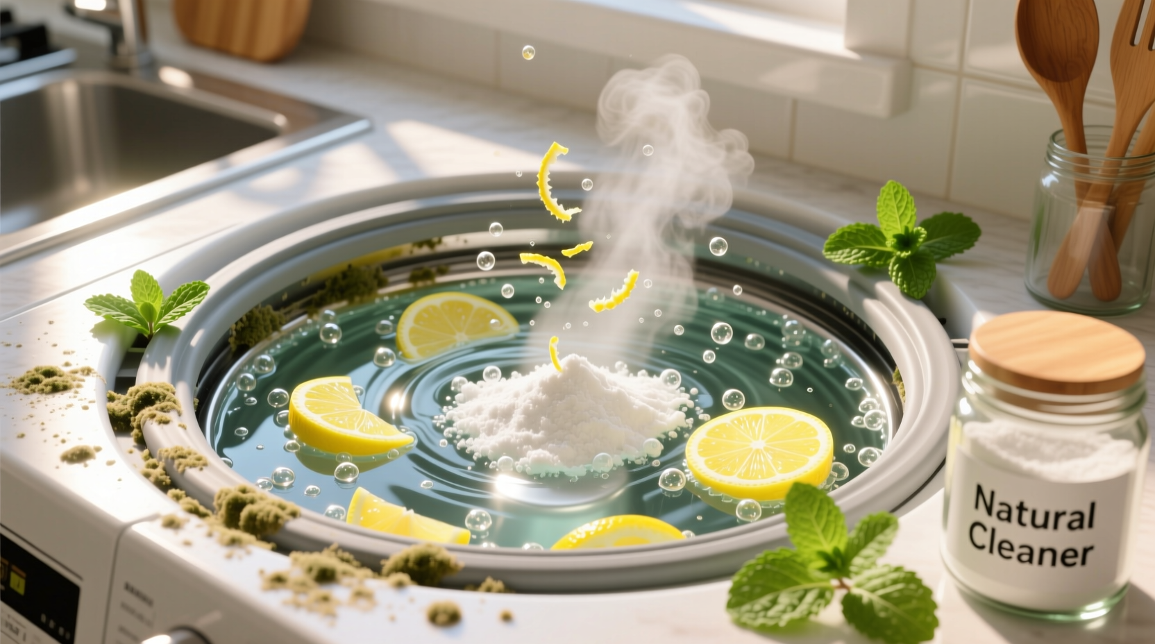 how to deep clean a washing machine drum naturally