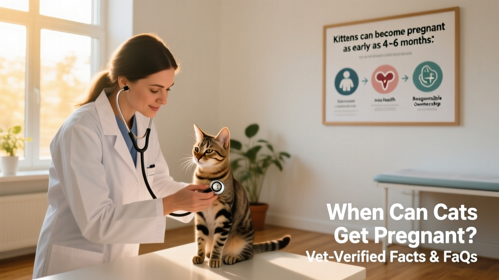 Veterinarian gently examining a young cat during a wellness check, highlighting responsible pet care