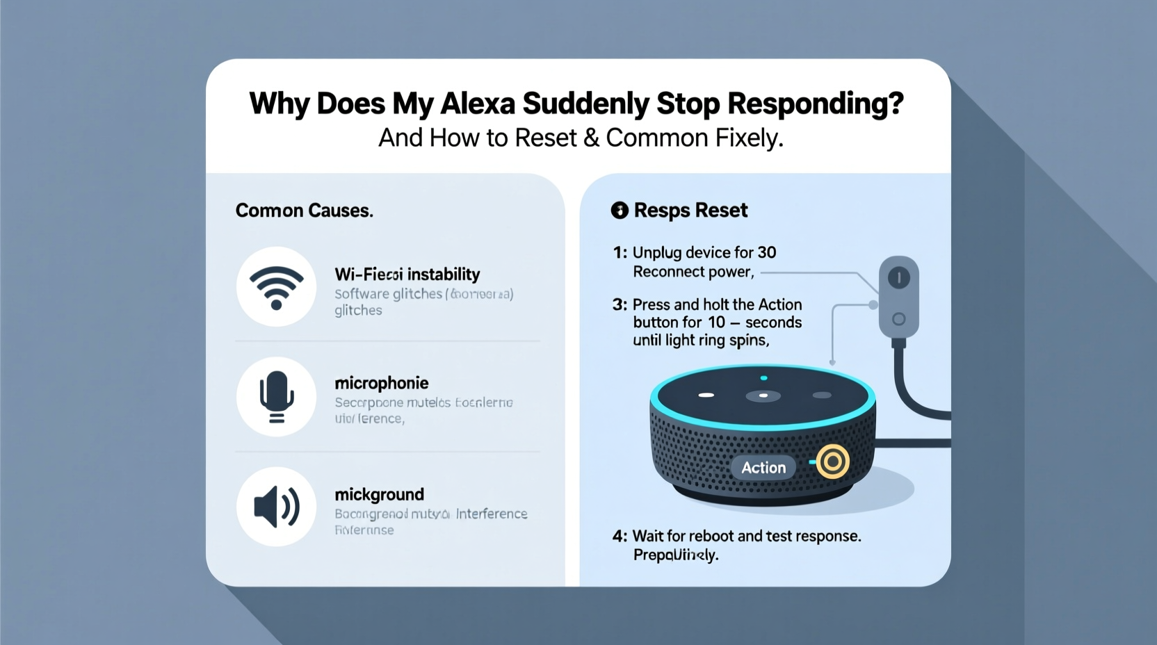 why does my alexa stop responding suddenly and how to reset it properly