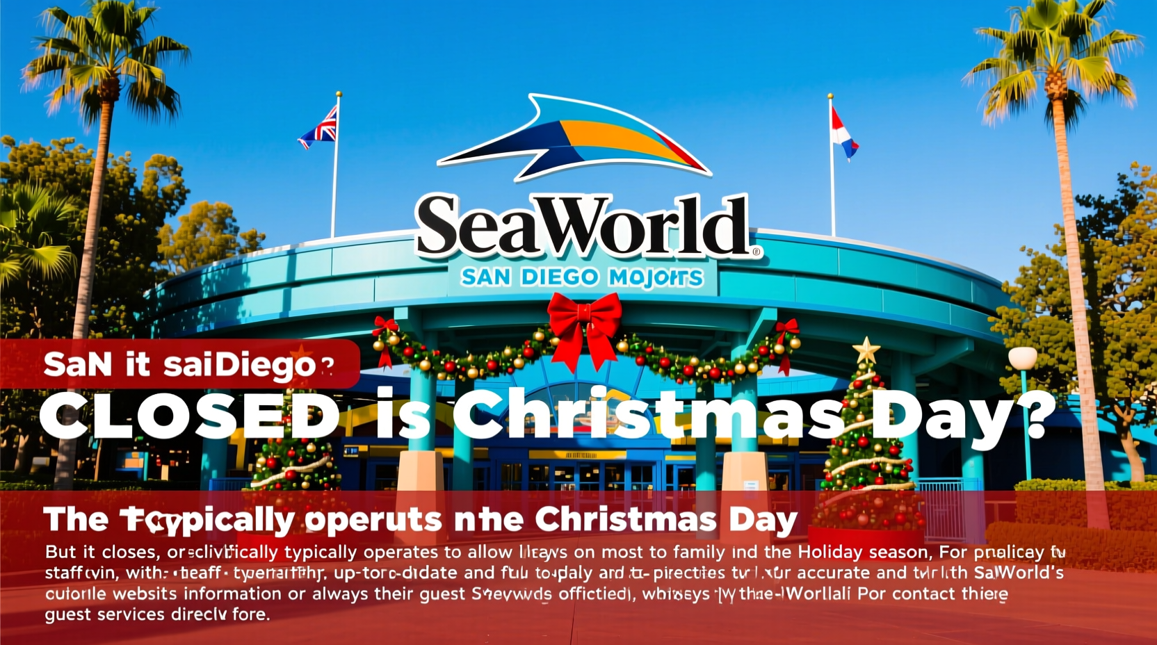 is seaworld open on christmas day