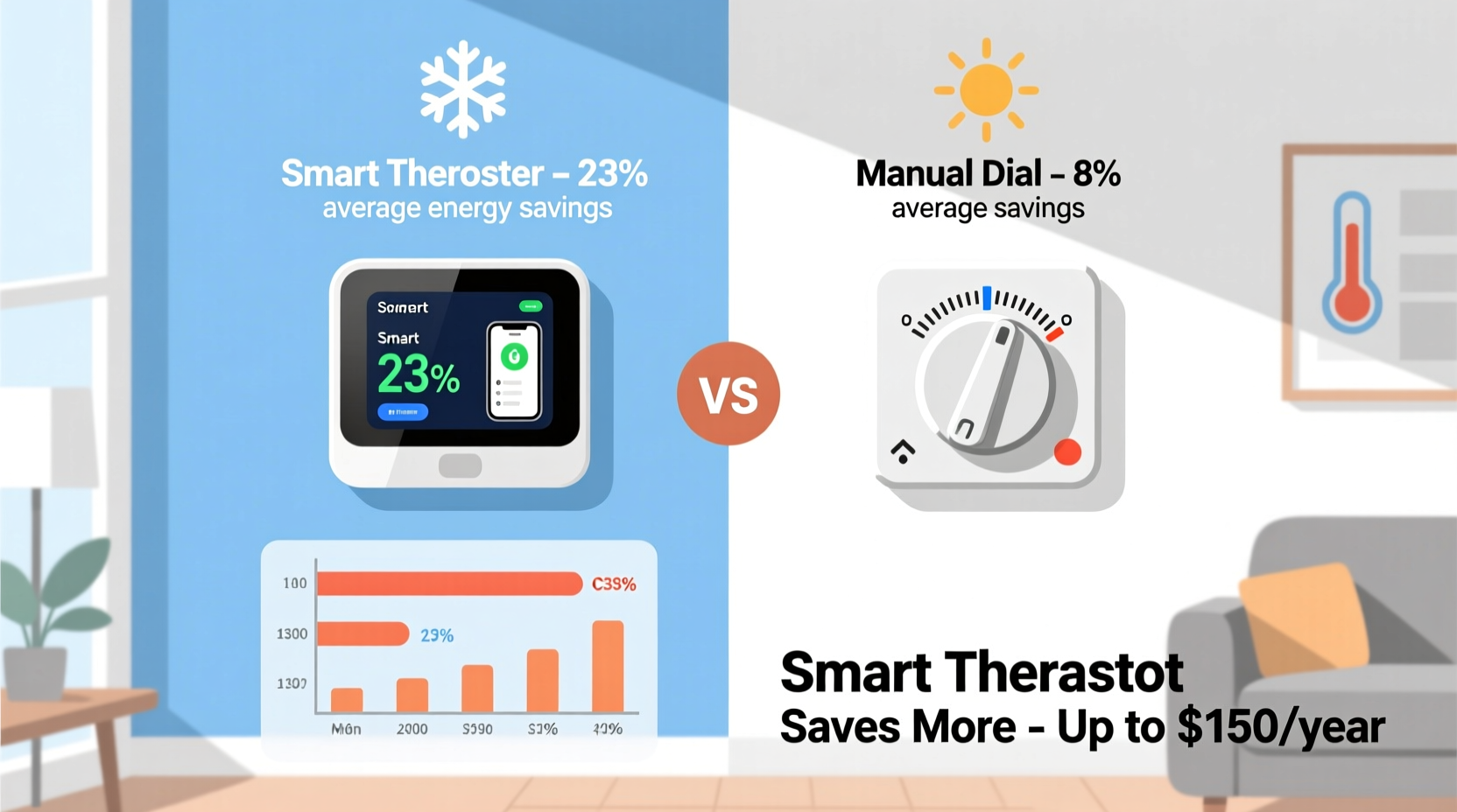 smart thermostat vs manual dial which saves more on heating bills
