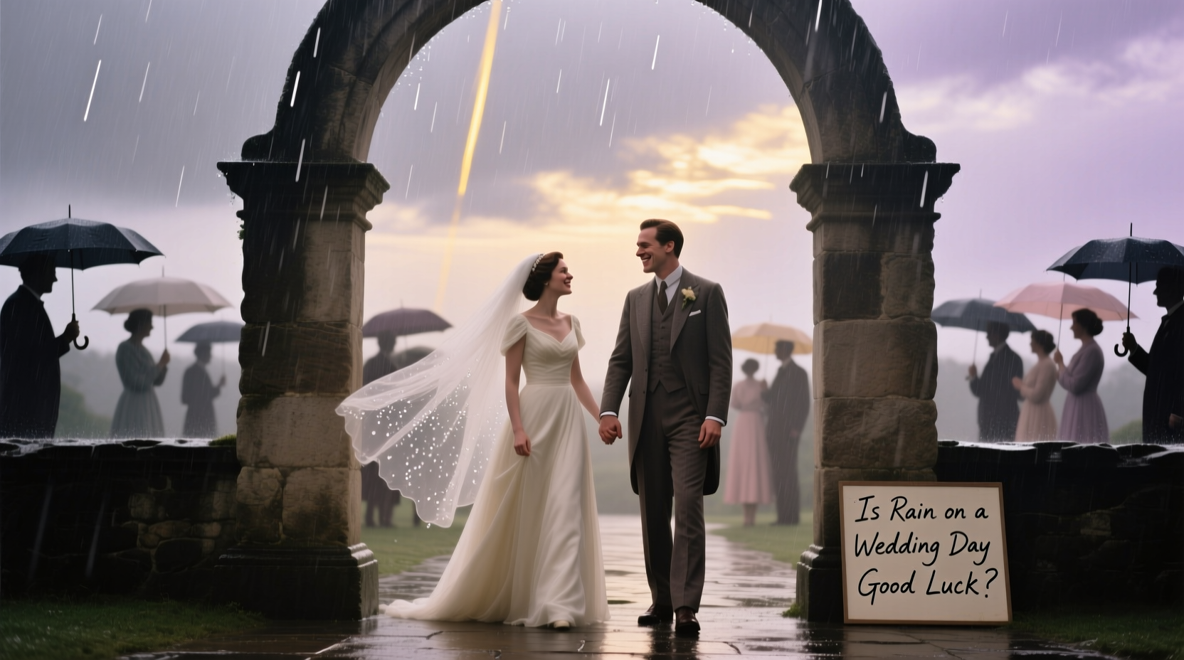 is rain on a wedding day good luck