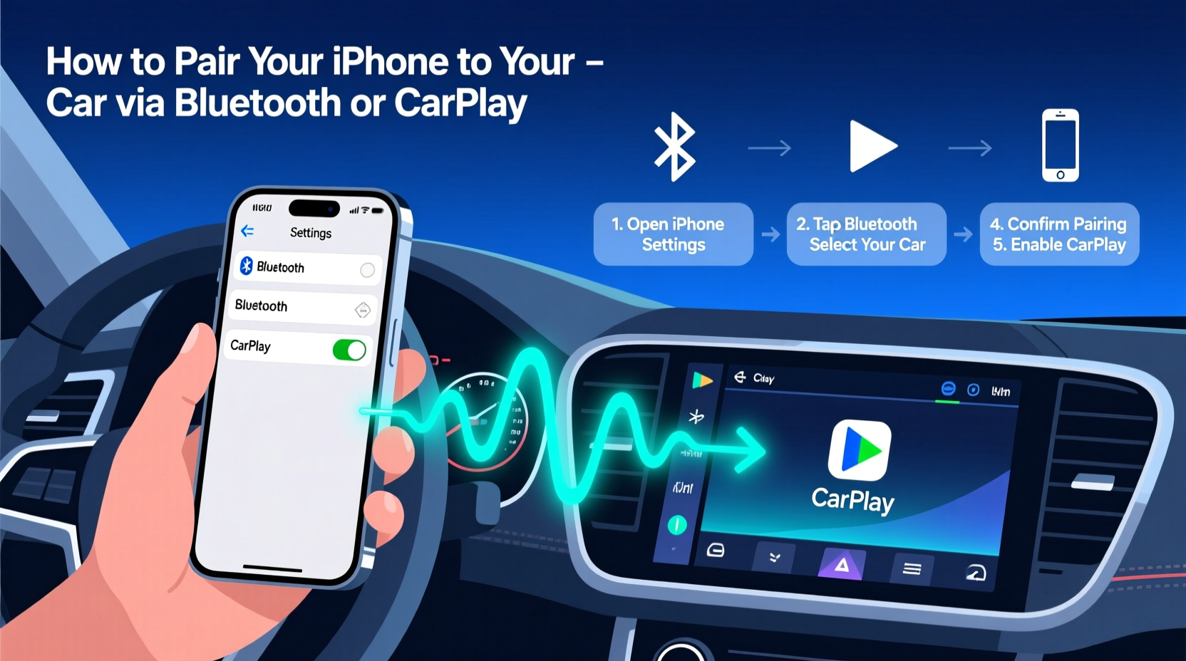 How to Pair Your iPhone to Your Car via Bluetooth or CarPlay