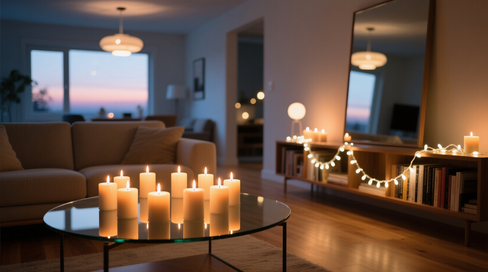 are flameless candles better than string lights for creating ambiance