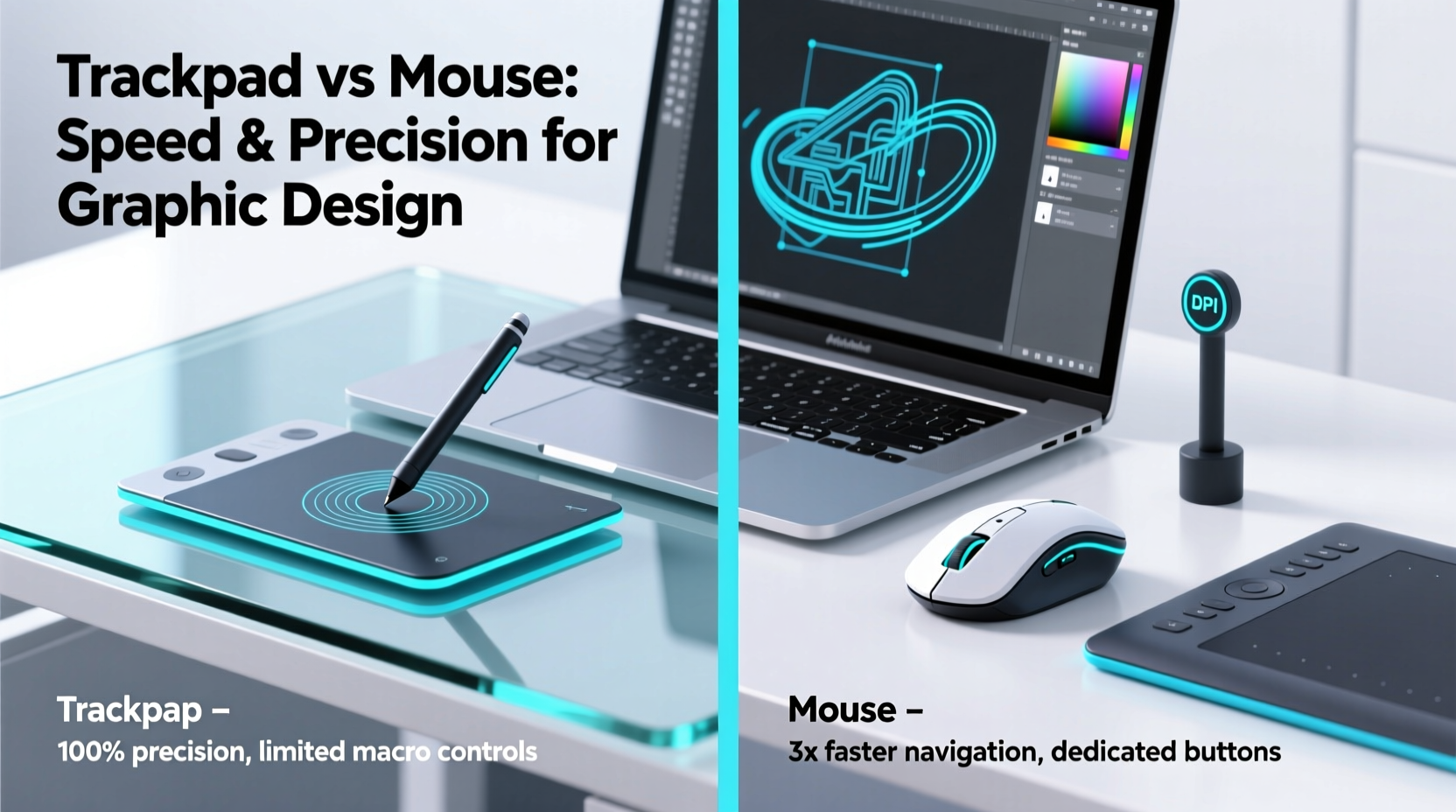 trackpad vs mouse which is faster for graphic design work