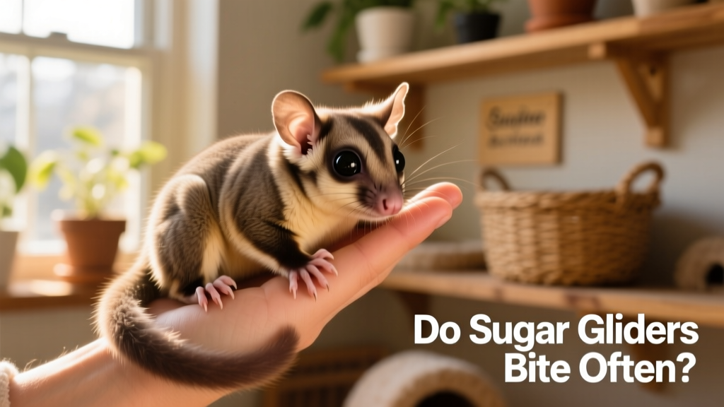 Close-up of a sugar glider gently nuzzling a human hand