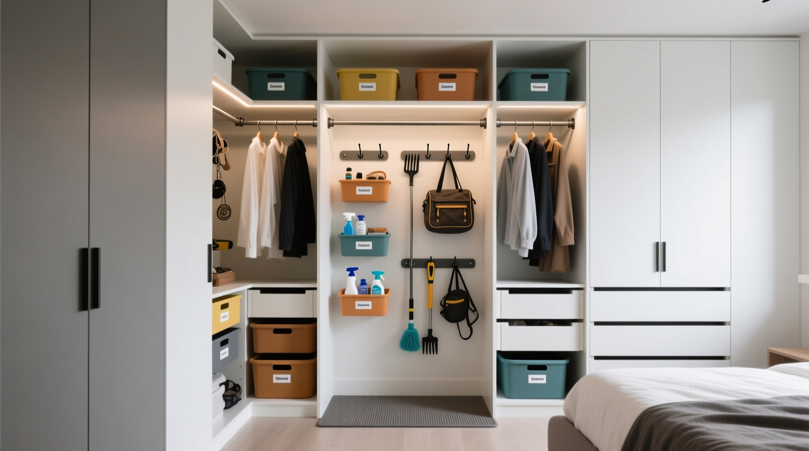 closet organization tips for home gym spaces