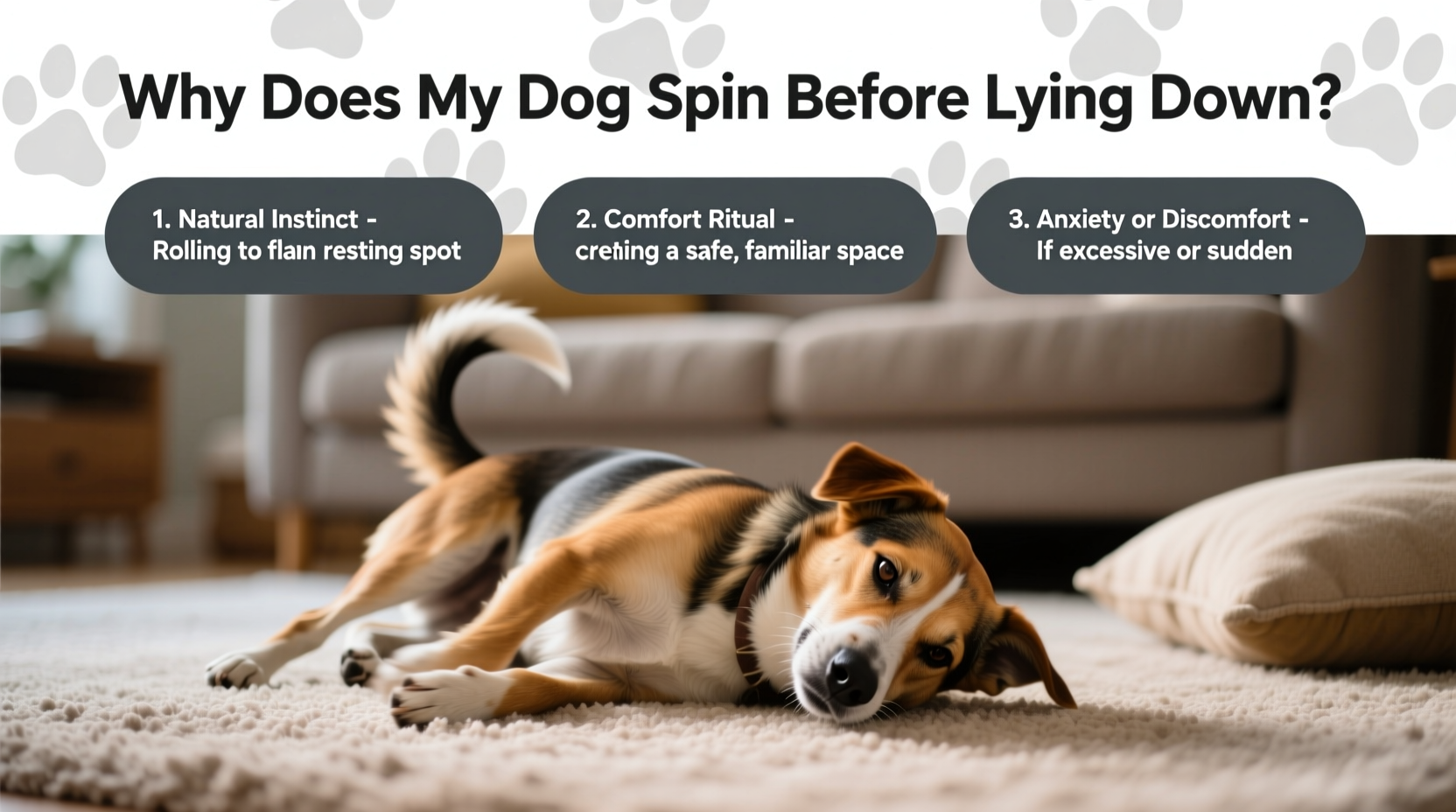 why does my dog spin before lying down and is it a sign of something