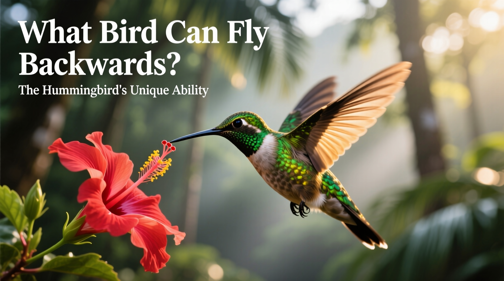 what bird can fly backwards