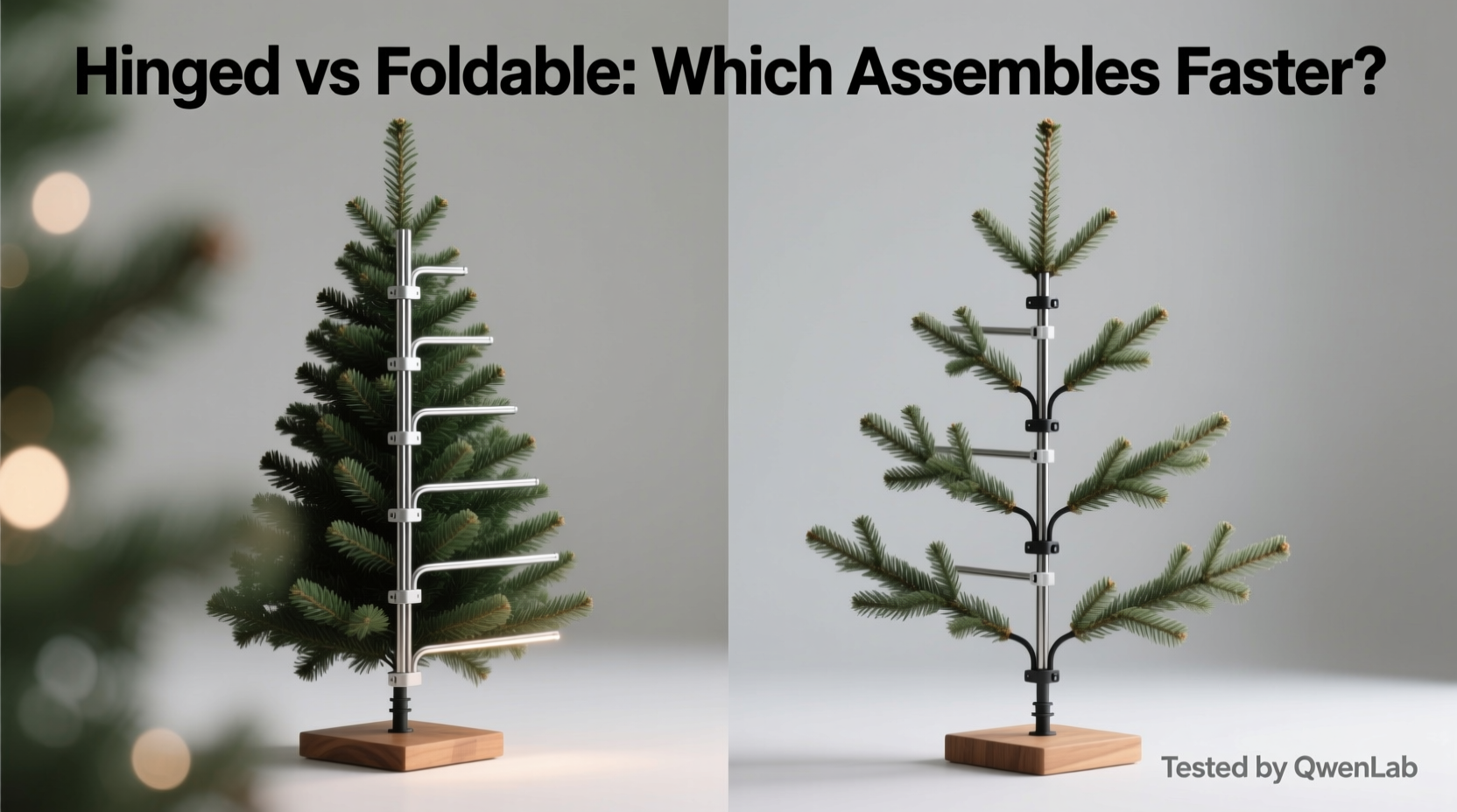 is a hinged artificial tree really easier to assemble than foldable branches